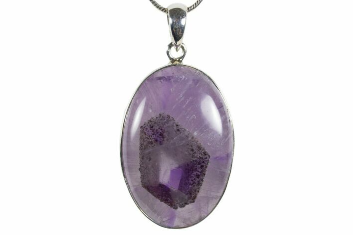 Polished Amethyst Pendant (Necklace) - Sterling Silver #345248